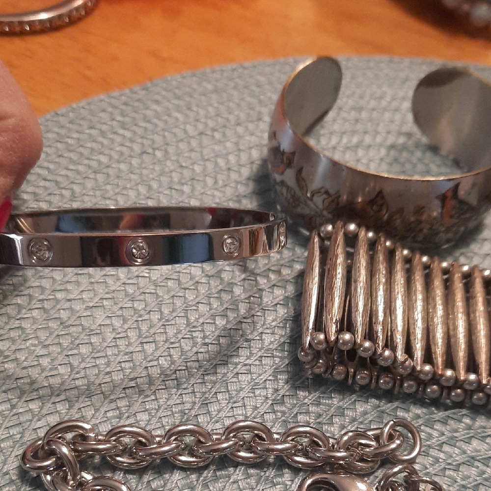 Silvertone Bracelets - Picture 2 of 10
